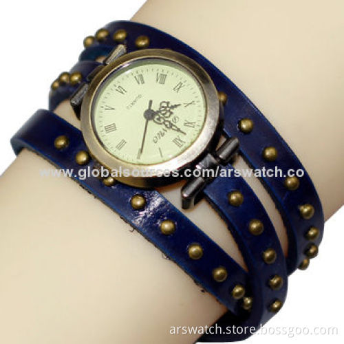 Long strap fashion women's watches with Japan quartz movement